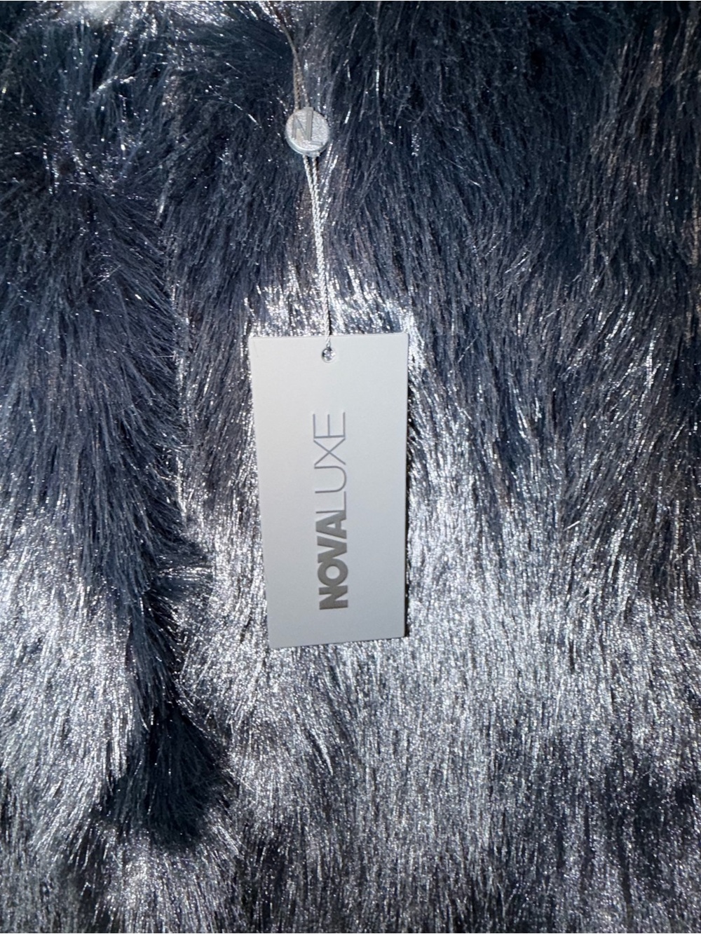 Fashion Nova NOVALUXE Shimmering Silver Faux Fur Coat